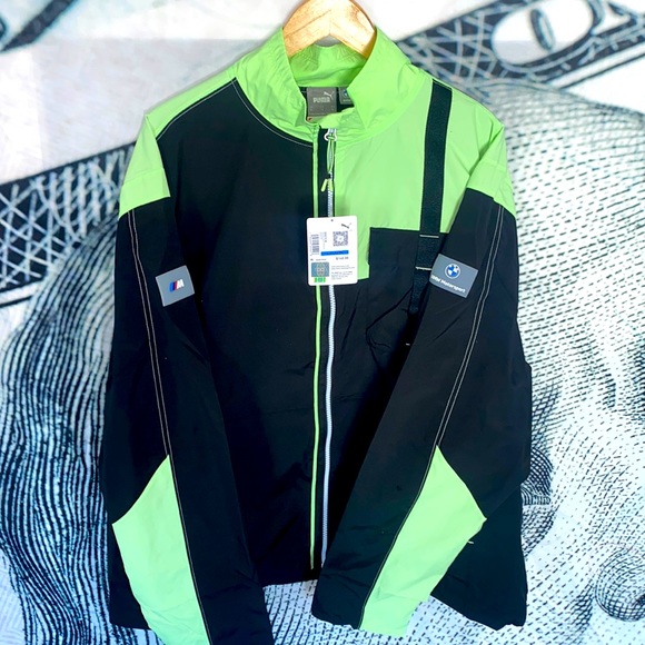 “PUMA BMW MOTORSPORT” Statement Jacket Paradise grn! NEW - Picture 1 of 6